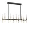 Maxim Lighting Flambeau 10-Light Linear LED Chandelier 16127CLBKAB - alternate 1